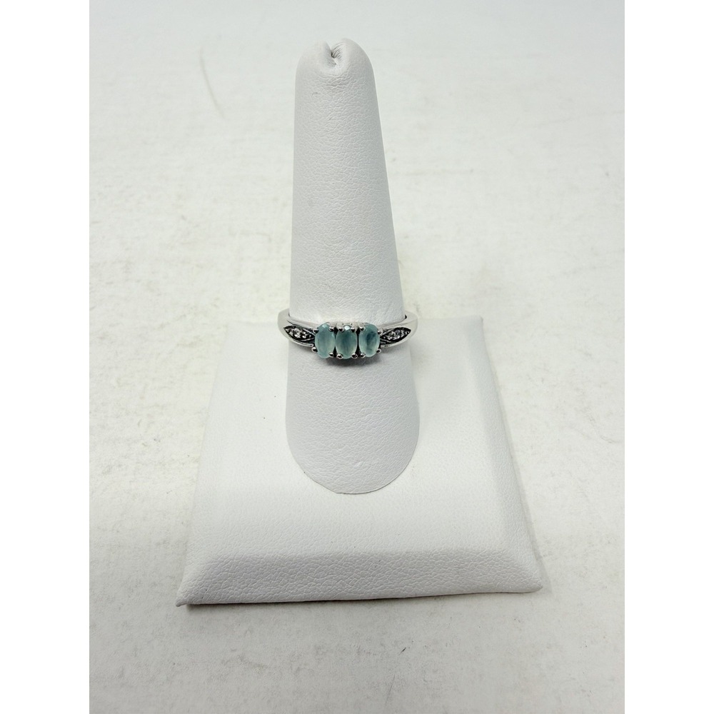 Shop LC Grandidierite/Zircon Size 9 Ring in Platinum Over Sterling Silver 5177
